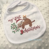 My First Christmas Baby Bibs