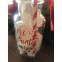 Personalised Santa Plate & Milk Bottle Set
