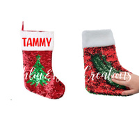 Personalised Sequin Santa Stockings