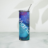 20oz Tumbler Blue/Gold Design with Name