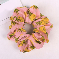 Pineapple Print Scrunchies Pink
