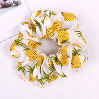 Pineapple Print Scrunchies White