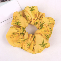 Pineapple Print Scrunchies Yellow
