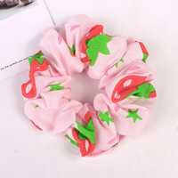 Strawberry Print Scrunchies Pink