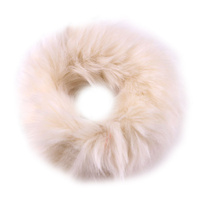 Hair Scrunchie Fluffy - White