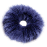 Hair Scrunchie Fluffy - Navy Blue