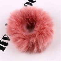 Hair Scrunchie Fluffy - Pink