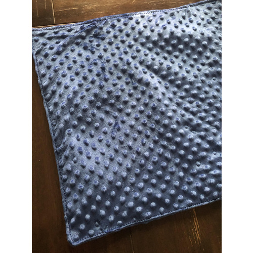Ready Made Blue Minky Dot Lap Blanket