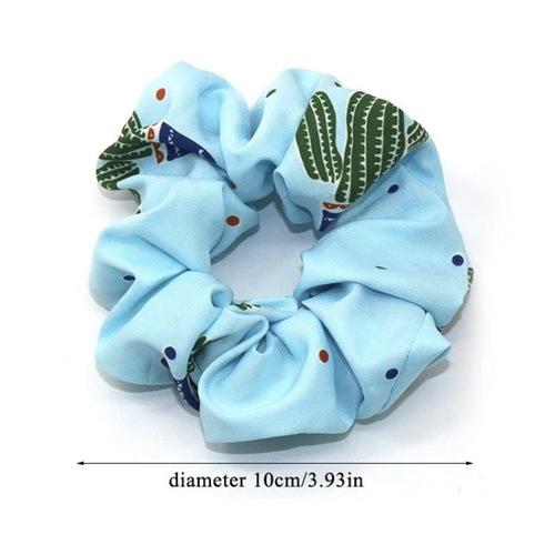 Cactus Hair Scrunchies [Colour : Blue]