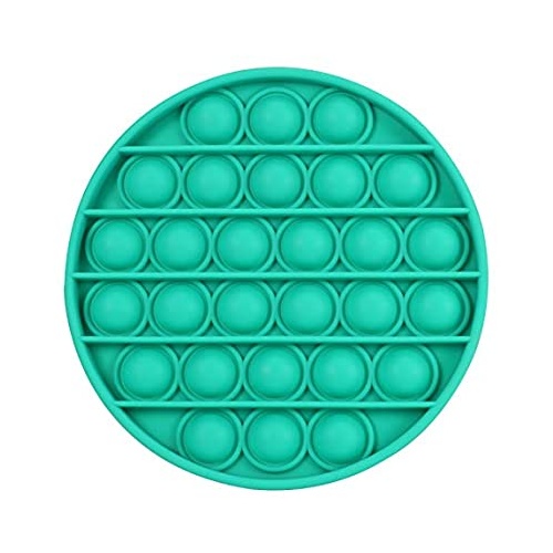 Push Pop Pop It Fidget Toy [Colour: Turquoise] [Shape : Circle]