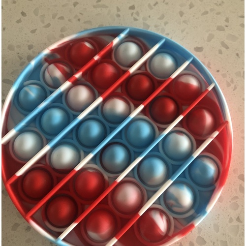 Pop It Tye Dye Circle [Colours : Red/Blue/White]