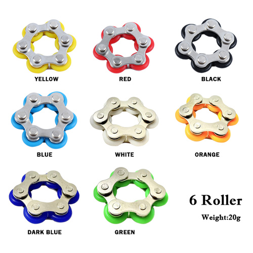 Bike Roller Chain Fidget Toy [Rollers: 6 Roller Chain ]