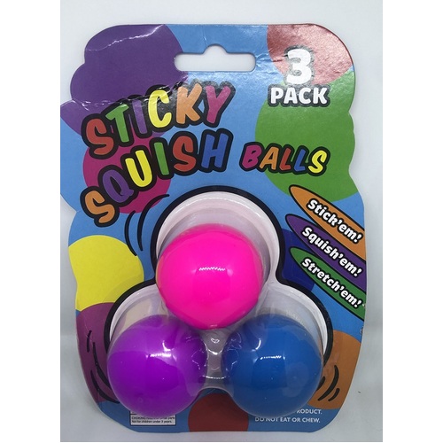 Mini Squish Balls Plain 3 pack