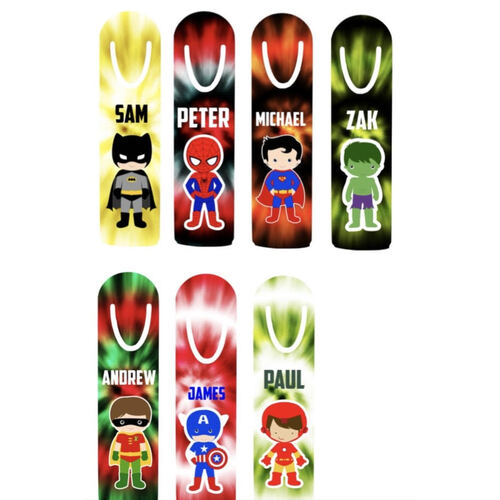 Personalised Super Hero Bookmarks [Design : Robin]